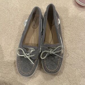 Sperry Top-Sider size 8 gray with jewels on top. only worn once